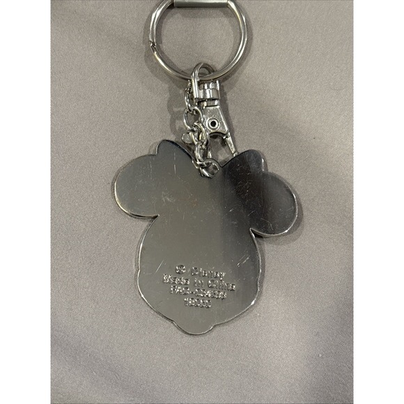 Disney Birthstone February 3D Minnie Mouse Silver Metal Keychain 2" NEW - Picture 5 of 5